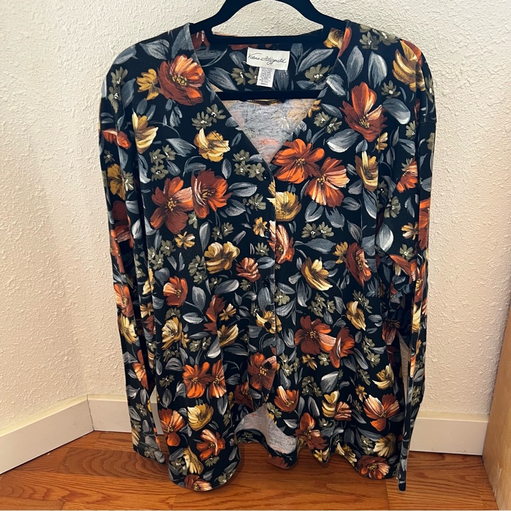 Cottagecore Cardigan Sweater Grandma Vintage floral boho